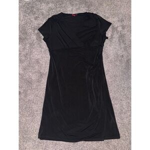 212 Collection Women's Black Maternity V-Neck Short Sleeve Shirt